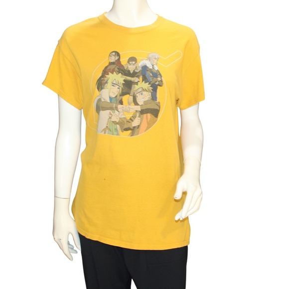Naruto Other - Naruto Shippuden Men's Md Yellow Graphic T-Shirt – Flaws - Small Holes
